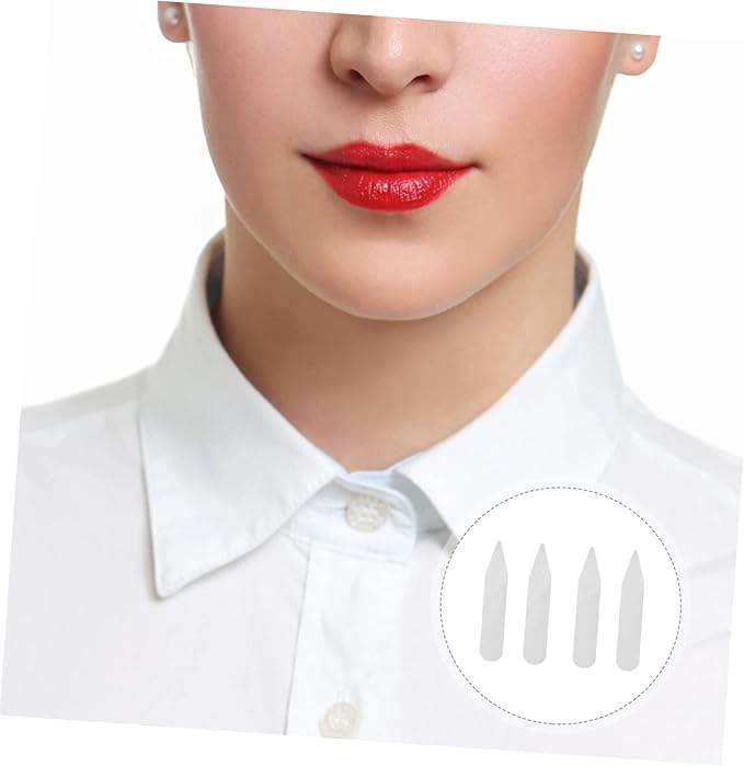 LIFKOME 300pcs Collar Support for Shirts Pet Collar Stays Warping Design for Men and Women Dress Shirts Lightweight and Compact Style