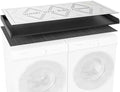 Premium Washer Dryer Countertop with Anti-Slip Pad, 54inch Laundry Room Organization Set, Stackable Storage Solution with Silicone Ironing Mat, Diatomite Mat(Black)