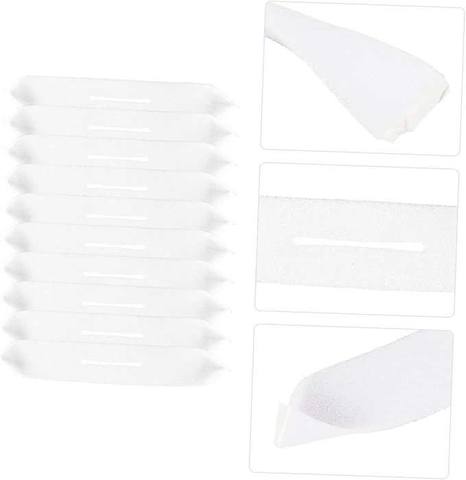 DOITOOL 100 Pcs Hanger Sponge Hangers Covers Garment Protection Strips Clothes Hanger Grip Wall Hangers for Clothes Clothing Hanger Protector White Foam Strip Non-Slip