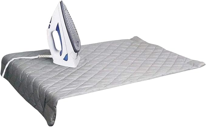 Dependable Industries Inc. Essentials Ironing Board Pad to Use Anywhere Quilted Magnetic Corners Iron Anywhere Travel Home with Silicone Heat Resistant Iron Rest Pad (Red)