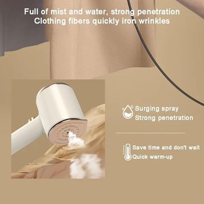 Portable Mini Ironing Machine, Handheld Garment Steamer, Mini Travel Steamer, Travel Steamer for Clothes Fabric Wrinkle Remover Dry Ironing (Purple)