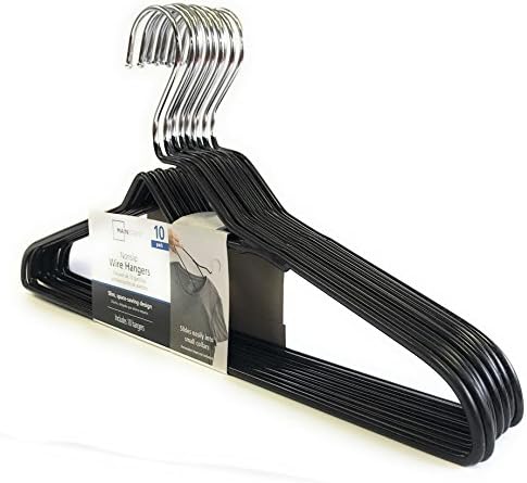 Mainstays Nonslip heavy wire Clothes Hangers, 10 count black
