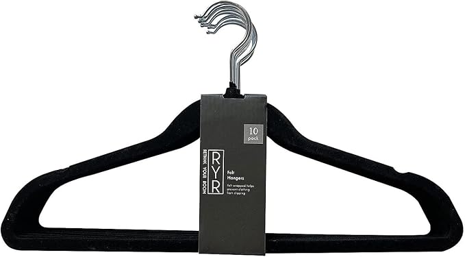 60 Pack Velvet Hangers - Non-Slip and Space-Saving Closet Organizers - Durable Soft-Touch, Black Hangers for Clothes, Coats, and Wardrobe Essentials Luxury, Ganchos De Ropa, Gift