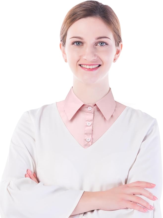 Kalkehay Detachable Dickey Collar Blouse for Women, Fake Half Shirts Faux False Collar for Girls Favors