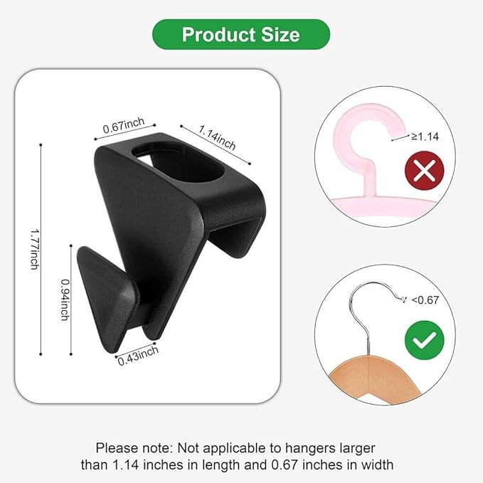 Space Saving Hangers Clothes Hanger Connector Hooks, Hanger Extender for Connection Hook Plastic Clothes Hanger for Closet Organizer and Storage (24Pcs, Double head)