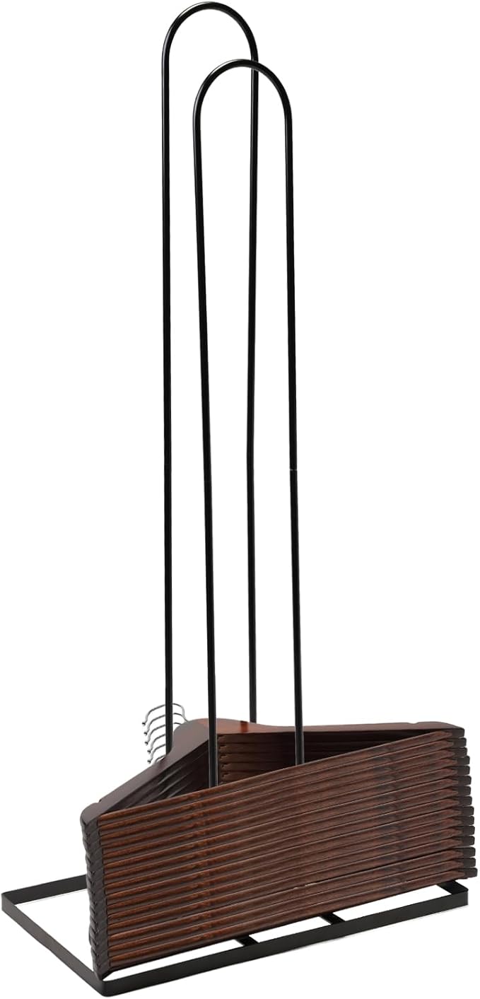 Hanger Organizer Stacker 33 inch Height - Hanger Storage Rack Stand - Clothes Hanger Holder Hold up to 120 Velvet Hangers for Closet and Laundry (Black，1PC