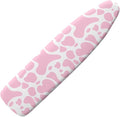SEANATIVE Pink Cow Print Ironing Board Cover Standart Size 15 X 54 inches, Tabletop Ironing Board Cover Cute Replacement Cover, Adjustable Elastic Edge Fit