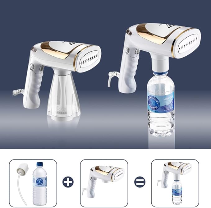 Steamer for Clothes, Handheld Clothes Steamer 1600W Handheld Garment Steamer Portable Clothing Steamer Iron Removes Wrinkle Quick Heating with 250ML Detachable Water Tank for Home Office and Travel