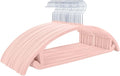 Velvet Hangers Non-Slip Hangers Premium Suit Hangers Ultra Thin Space Saving 360 Degree Swivel Hook Clothes Hangers for Suits,Coats,Jackets,Pants,Dress,Shirts (Pack of 8, Pink)