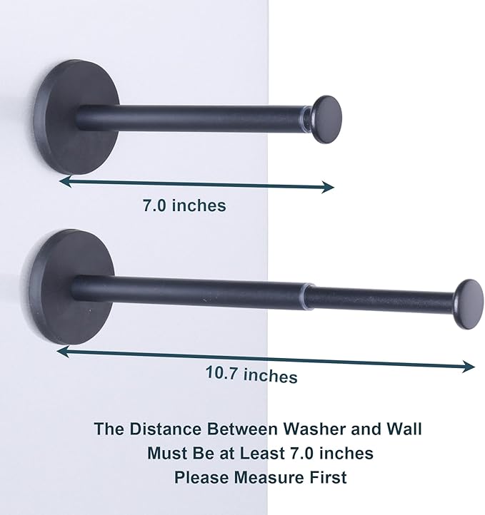 Magnetic Hanger Organizer Rack, Extendable Clothes Hanger Stacker for Washing Machine or Dryer, Space Saving Hanger Storage Holder, Keep Clothes Hangers in Hand, Black, Pack of 2