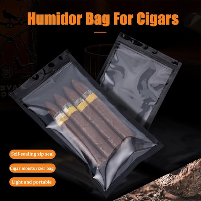 50 Spanish Cedar Wood Spills + 3 Cigar Humidor Bags， Cigar Lighting and Pipe Smoking Assessories and Humidor for Cigar Box Tray Jar and Case，Travel-Friendly(0.02"Thick)