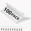 100Pack Metal Wire Hangers+10 Clothes Pins, 16.5" Wire Clothes Hangers for Standard Sized Shirt, Suits, Jackets, Skirts, Ultra Thin Space Saving, Bulk for Home and Commercial