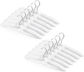 Jetec 12 Pieces Satin Padded Hangers for Women Clothing 15 Inch Satin Hangers 360° Swiveling Hook Sponge Shoulder Padded Hanger for Sweaters, Coat, Blouse, Wedding Dress, Women Cloths (White)