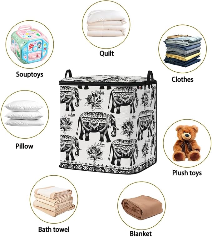 2pcs closet organizers and storage under bed,clothing blanket sweater sheet bedding comforter duvet quilt pillow toy storage bags with lids,dorm room essentials for containers 95L