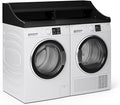 2-Tier Washer Dryer Topper,54" x 27.6" Washer Dryer Countertop with Non-Slip Mat, Laundry Room Organizer with Storage Shelf for Folding & Sorting Clothes, Black