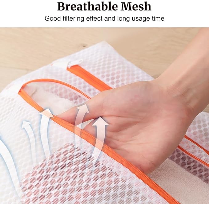 DONGKER Mesh Laundry Bags,2/4PCS Mesh Travel Laundry Bags with Hanging Handle for Washing Delicates Socks Bra Lingerie