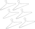 Global Industrial Anti-Theft Closed Loop Coat Hangers, Heavy Duty Chrome, 6/Pk