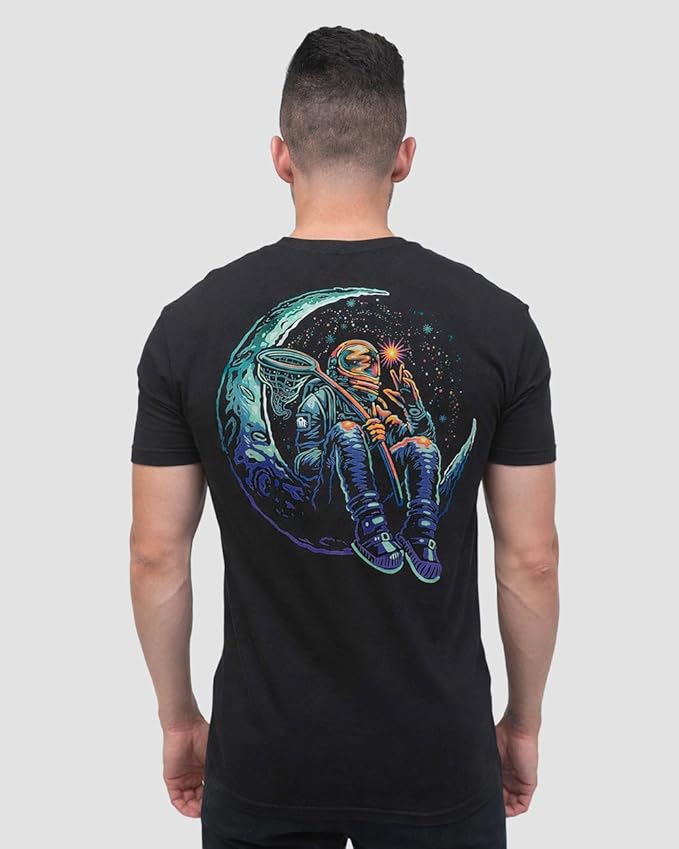 INTO THE AM Graphic Tees for Men S - 4XL Premium Short Sleeve Colorful T-Shirts Trippy Space Designs