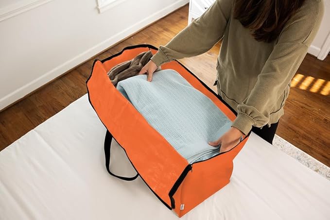 ClearSpace Heavy Duty Moving Bags or Storage Bags – Storage Bins with Lids, Large Moving Boxes with Backpack Straps & Zippers,– Packing Box & Moving Supplies for College Dorm, 6 Pack