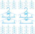 Baby Hangers for Nursery Closet 40 Pack Plastic Kids Clothes Hanger Space Saving Non Slip Extendable Toddler 11-14” Adjustable Hangers Heavy Duty Clothing Infant Hanger Bulk, Blue