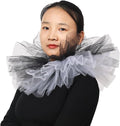 BLESSUME Victorian Retro Mesh Neck Ruff Ruffle Collar Layered Clown Neck Collar