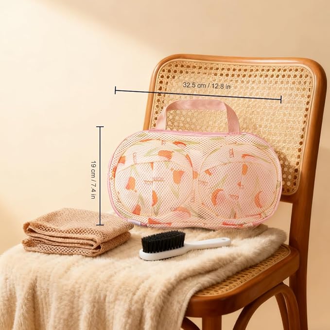 3 Pack Bra Washing Bags for Laundry, Silicone Bra Bags for Laundry With Zipper, Lingerie Bag, Anti Deformation Washing Bag(Fits A-C Cups)