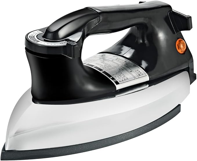 Dry Iron, No Steam No Holes, 9 Ft Cord, Non-Stick Soleplate, Overheat Safety Protection, Professional Electric Iron for Clothes & Industrial (Lightweight（1.4kg）)