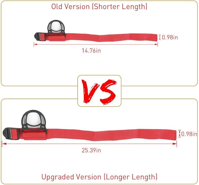 2PCS Roll Bar Coat Hanger Clothes Hook for Jeep Wrangler CJ YJ TJ LJ JK JKU JL JLU JT Sports Sahara Freedom Rubicon & Unlimited X 2/4 Door (Red)