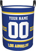 Los Angeles Laundry Hamper Personalized Laundry Basket Customized Name And Number Collapsible Storage Basket for Bedroom Bathroom Living Room Gifts