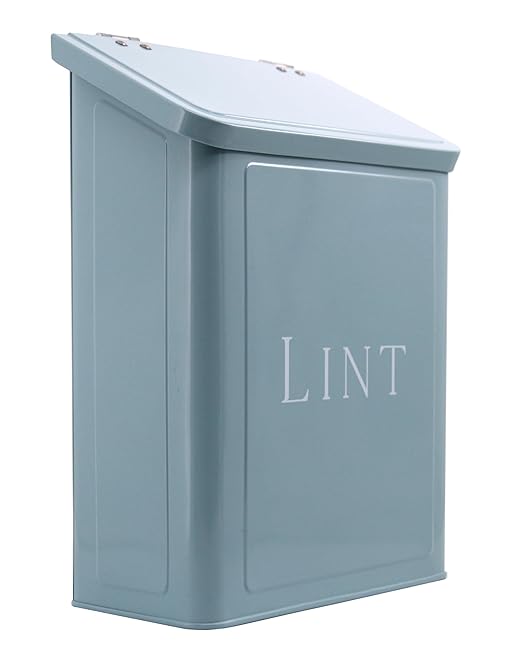 Magnetic Lint Bin for Laundry Room, 2.5L Capacity, Laundry Trash Can, Meadow Blue, Wall Mounted, Satisfaction Guarantee