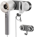 Magnetic Hair Dryer Holder – Punch-Free Suction Cup Wall Mount for Dyson & Laifen, with Cord Organizer & Non-Slip Design, Space-Saving Blow Dryer Rack for Styling Tools Accessories