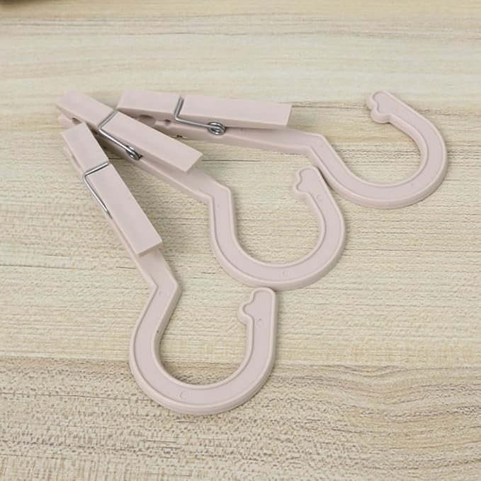 Ciieeo 6 Pcs Coat Hangers Hanging Clothespins Hanging Clips Windproof Hanger Laundry Hooks Travel Pantyhose