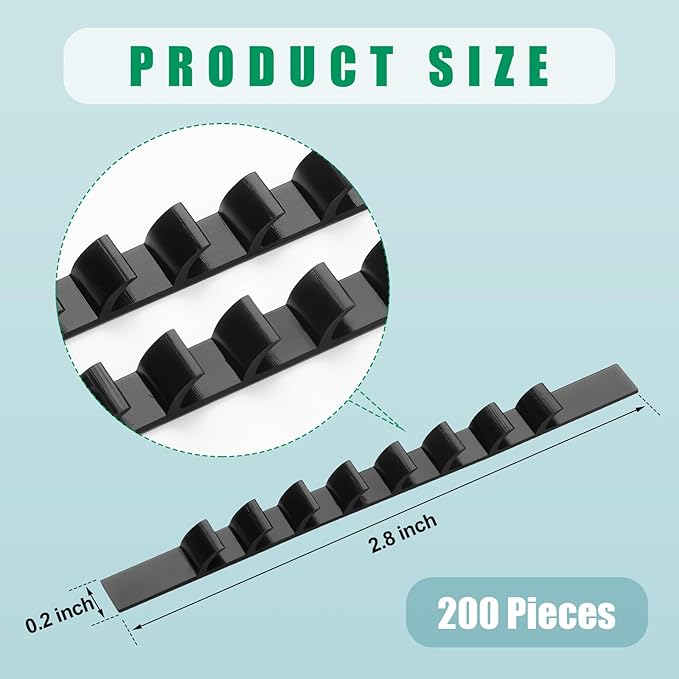 200 Pcs Non Slip Rubber Clothes Hanger Grips Adhesive Clothing Hanger Grip 2.8 x 0.2 Inch Clothes Hanging Accessories with Fins Strips Grippers for Home Stores Use (Black)