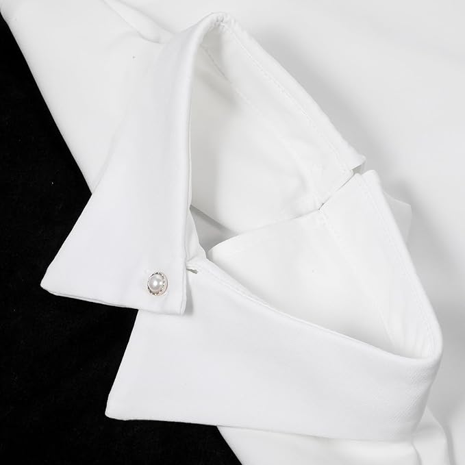 Women’s Detachable Dickey Collar, Fake Collar Half Shirts Faux Collars Half Shirt Blouse False Collars for Girls Favors (White)