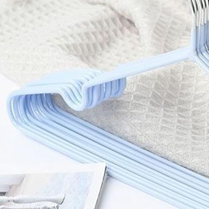 Clothes Hangers, Proof And SpaceSaving Anti Slip Hanging T Shirts, Underwear, Shirts, Pants, Skirts And Dresses, Etc (Blue)