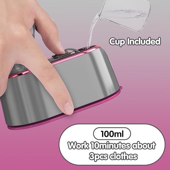Travel Steamer Iron for Clothes - Portable Ironing Machine Small Size Portable Steamer Travel College Dorm Home Essentials (LightGrey)