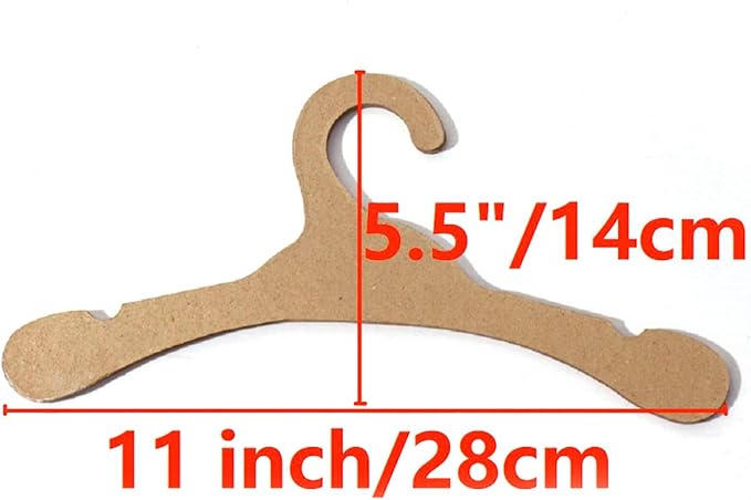 Cardboard Hangers, Environmentally Friendly Cardboard Hangers Baby, 32 Pieces of Baby Hangers, Durable, Wooden Baby Hangers Suitable for Baby Clothes Drying Storage