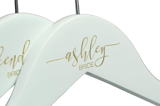Gold Personalized Bridal Hanger, Engraved Wedding Hangers, Bride Keepsake, Custom Mrs