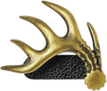 Fisken Hat Clip for Hunters - Brass Brim Clip, 10-Point Buck Antler Design - Squeeze On Any Hat - Durable & Stylish - Perfect Hunting Gift for Men & Women - USA Designed by Bow Hunter