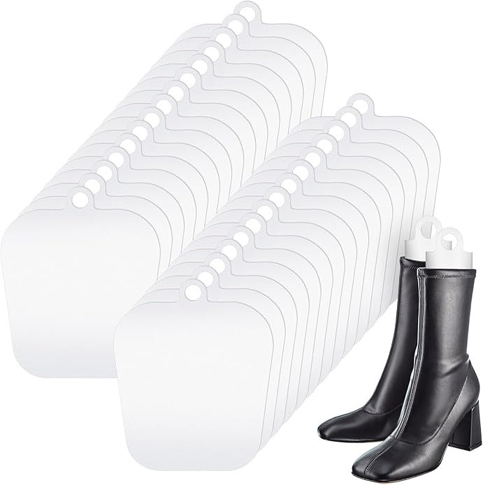 Domensi 30 Pcs Tall Boot Shaper Form Insert Filler Cowboy Boot Stand Support Holder Women Storage Organizer
