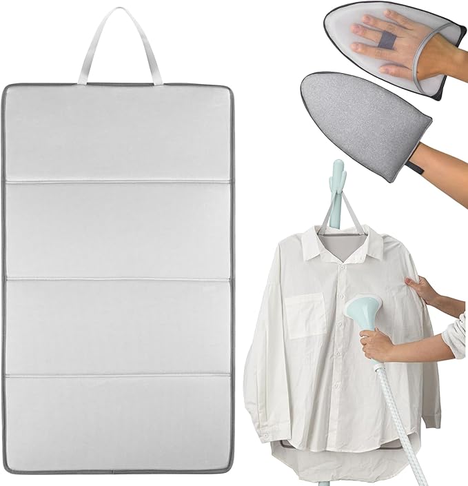 Steamer Board for Clothes with Ironing Glove,Stand for Steaming Clothes,Steamer Pad,Hanging Ironing Board,Steamer for Clothes,Hanging Steam Iron Pad