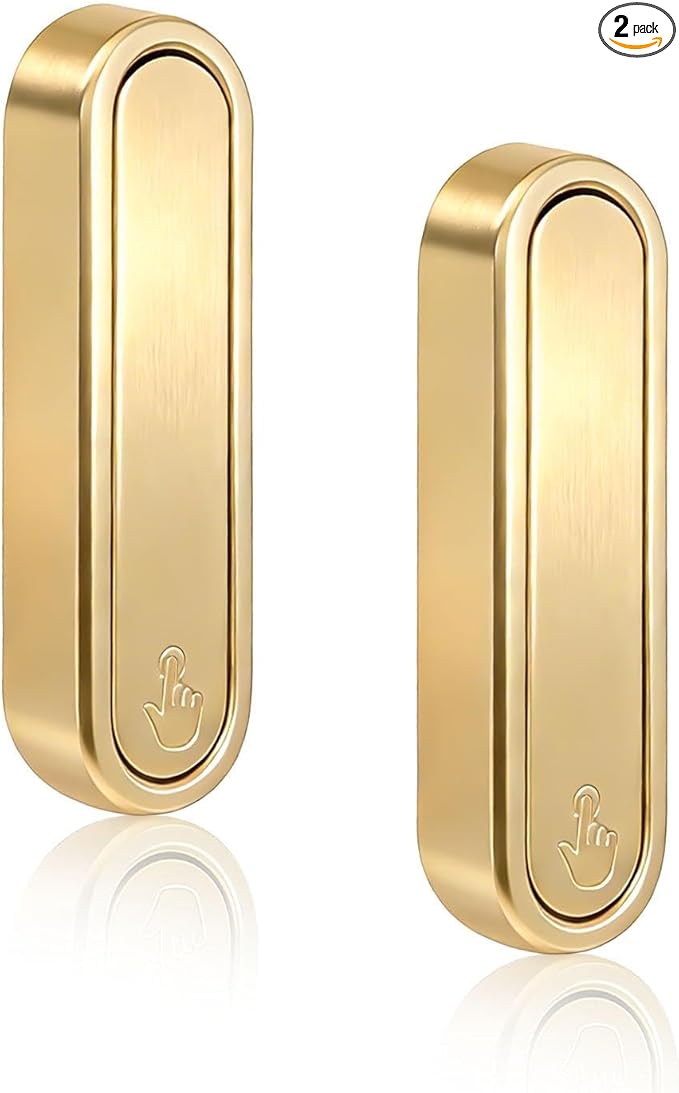 Folding Coat Hooks 2 Pack, Heavy Duty Purse Hook for Wall That Stays Flat, Zinc Alloy Gold Wall Hooks for Towels, Robes, Coats in Bathroom, Closet, Entryway ﻿