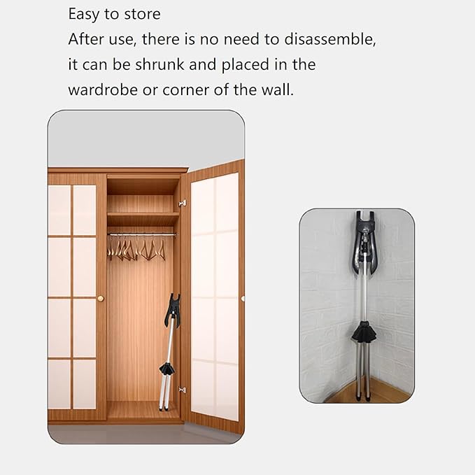 Garment Steamer Stand for Clothes Steamer Rack Iron stand 360° Rotating Foldable Hanger Holder Stand with Ironing Gloves Clothing Fuzz Remover for Home Hotel RV Travel