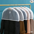 15 Pack Clear Shoulder Covers Clothes Suit Protectors Breathable Garment Dust Covers Clothes Plastic Garment Bags for Closet Storage Coats Jackets Dress Closet Storage (15)