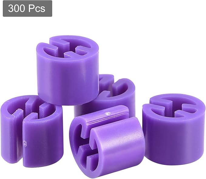 MECCANIXITY Clothes Hanger Marker Blank Fit 3.5mm Rod for Garment Color Coding Purple Count 300