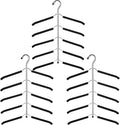 Blouse Tree Hangers Multi-Layer Clothes Hangers 3 Pack 5 in 1 Non Slip Space Saving Closet Organizer Stainless Steel Shirt Hanger Coats Hanger（Black）
