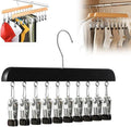 Legging Organizer for Closet, 2026 New Closet Organizer with 10 Clips, 360° Rotating Space Saving Hanging Clothes Organizer Hanging Rack for Holds 20 Leggings, Jeans, Hats, Shorts, Socks (1, Black)