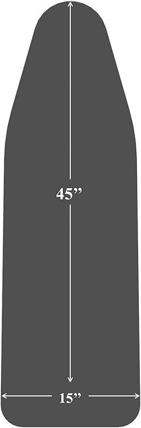 Mabel Home Ironing Board Padded Cover, 100% Cotton (6 Different Size & Pattern) (15" x 45" / Ergo)