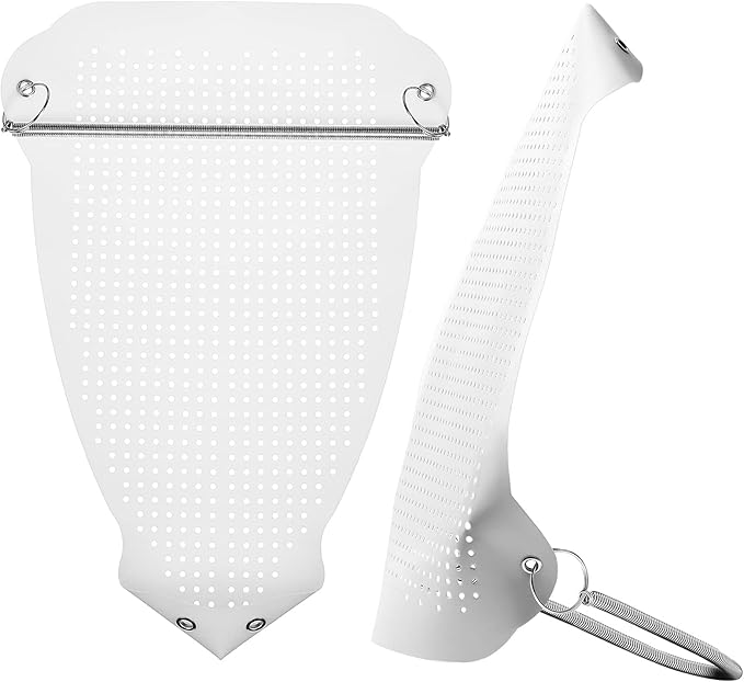 Cunhill 2 Pieces Ironing Shoe Cover Ironing Accessories Iron Soles Aluminum Material Electric Iron Assistant Tool Safe Slip on for Electric Sole Quick Install Cover Most Standard Size