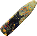 GLENLCWE Black Cat Floral Ironing Board Cover Standard Sizes 15x54 Inch,Cute Cat Print Iron Board Cover Replacement Protector with Elastic Edge and Hook and Loop